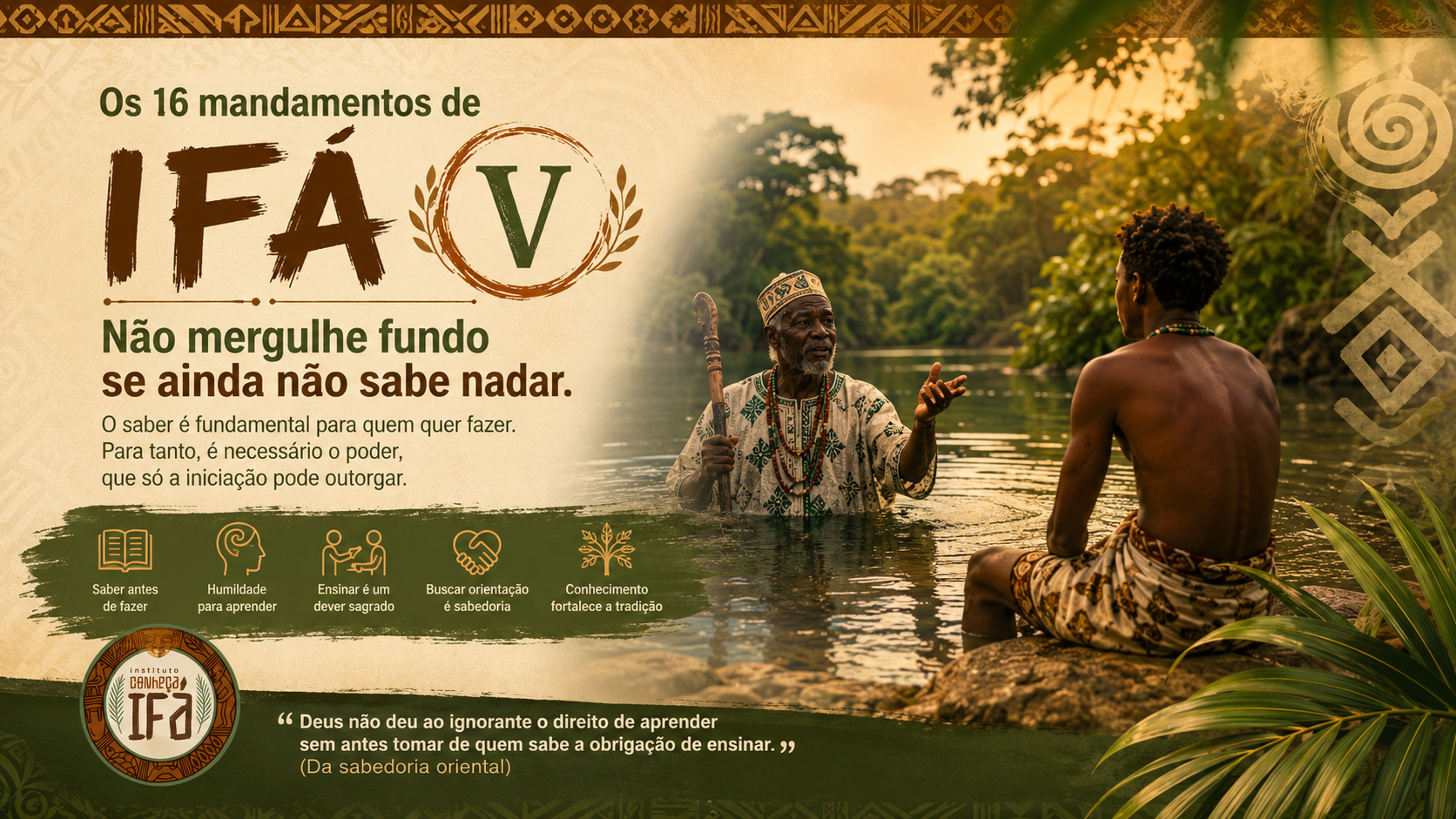 16 mandamentos de Ifá – V