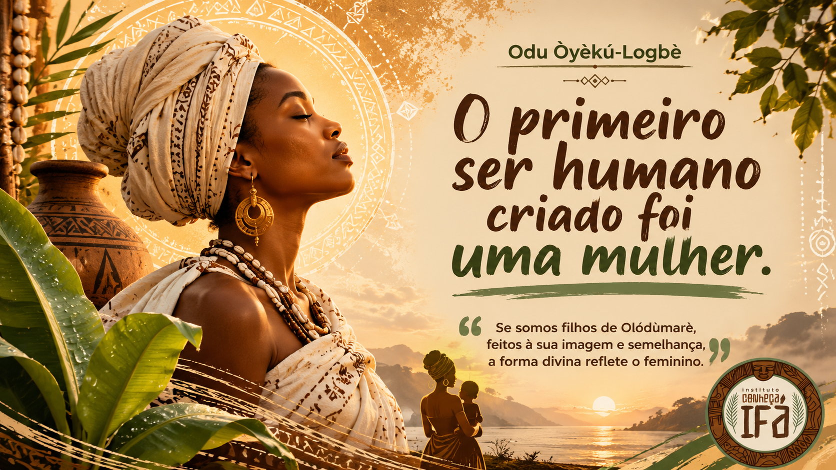O primeiro ser humano criado foi uma mulher