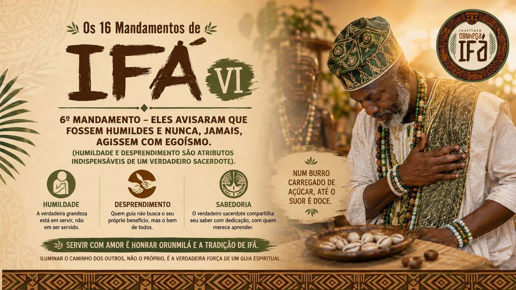 16 mandamentos de Ifá – VI