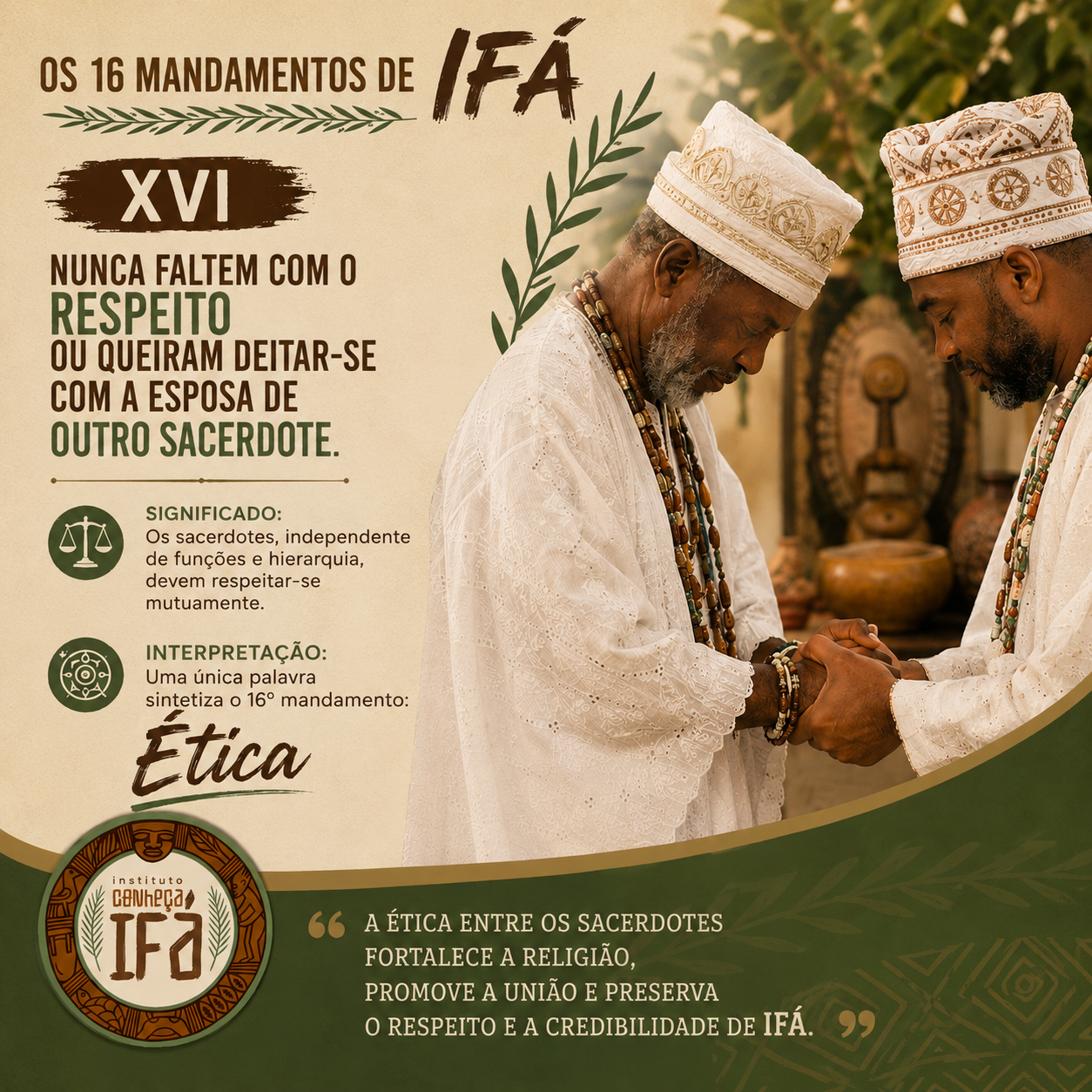 Os 16 mandamentos de Ifá – XVI