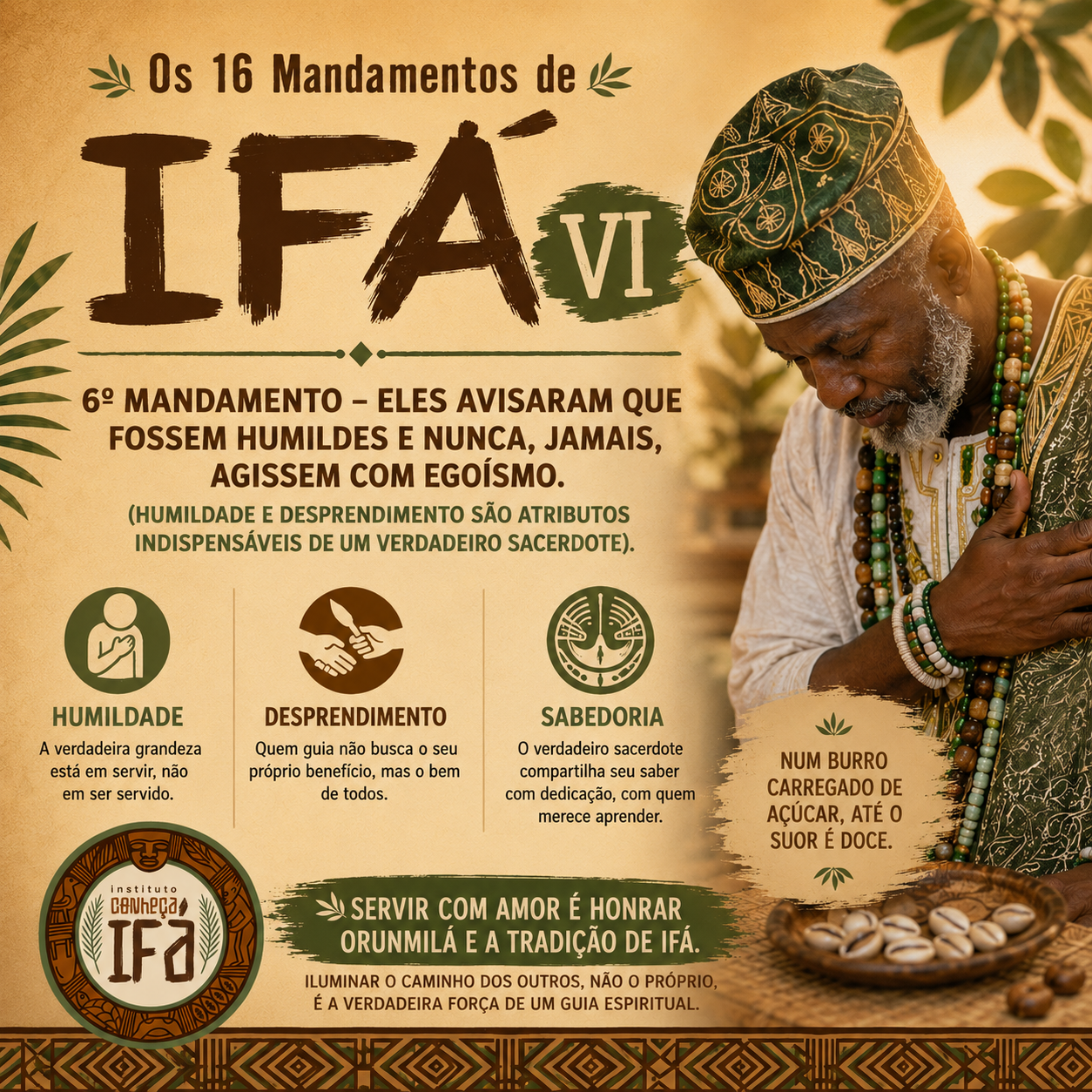 16 mandamentos de Ifá – VI